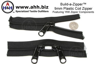 Build-a-Zipper™ YKK® 9mm Plastic Coil - NO End Stops
