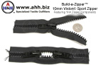 Vislon Sport Zipper 10mm - Vislon Sport Zippers are durable for outdoor gear