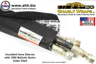Gnarly Wraps™ Insulated Hose and Cable protector Sleeves - Made in America from 1050 D Ballistic Nylon