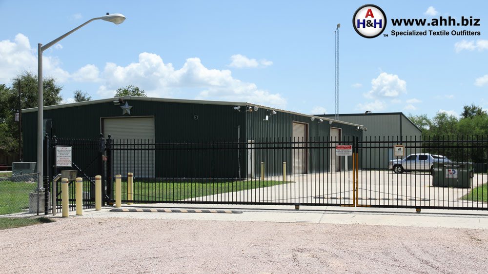 American Home & Habitat Inc. - Specialized Textile Outfitters - Houston I-10 Energy Corridor Manufacturing Campus - Sealy TX - Main Gate