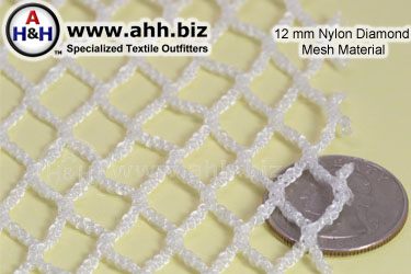 Polyester Knit Diamond Mesh Fabric - White Sheer Polyester 63 By The Yard