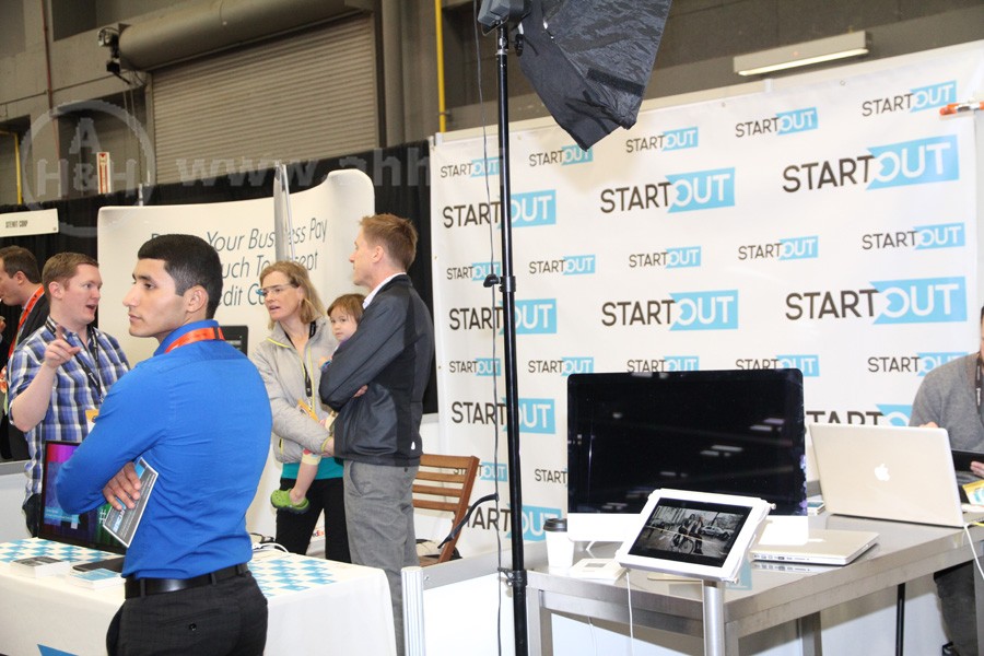 SXSW-2014, the StartOut booth, a representative of LGBT entrepreneurs community