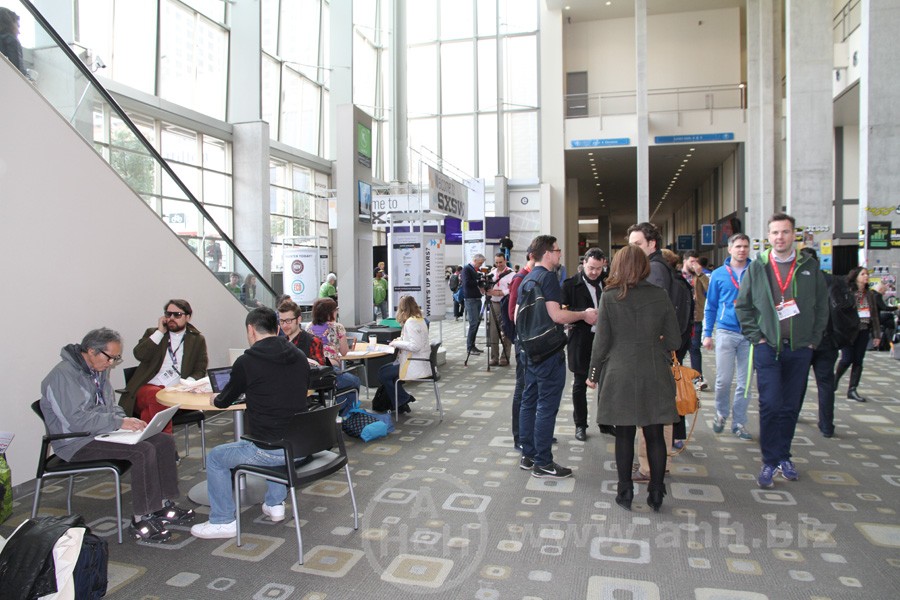 SXSW-2014, near one of the food areas at the Austin Convention Center during SXSW 2014