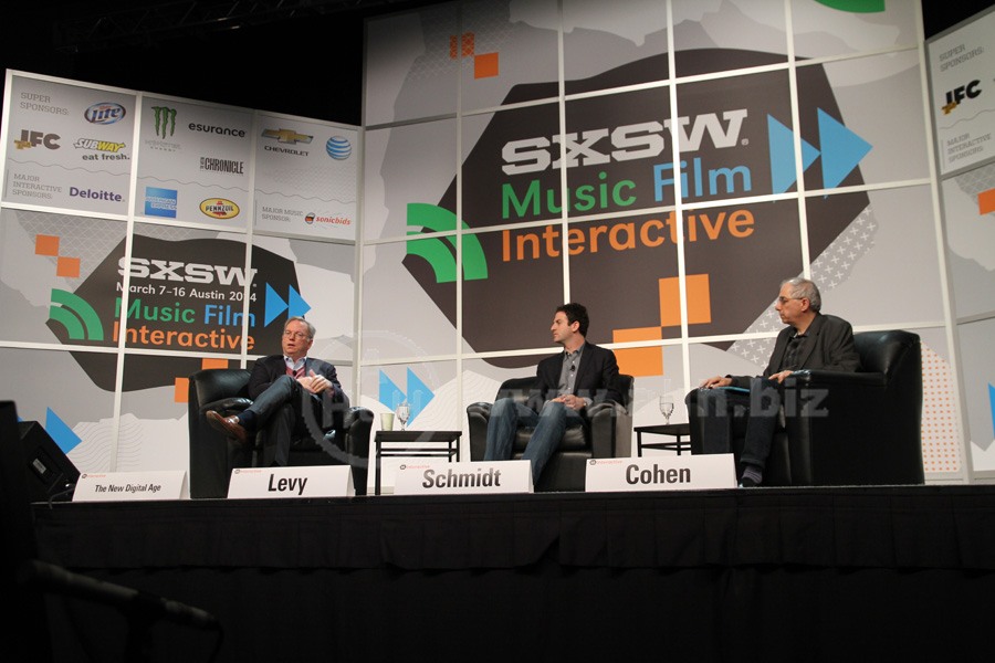 SXSW-2014, The New Digital Age,  Featured Session with Levy, Schmidt, and Cohen