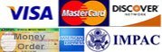 AH&H accepts all major credit cards: Visa, Master Card, Discover / Novus, American Express, IMPAC Military Credit Cards, as well as checks or money orders
