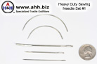 Assortment of heavy duty sewing needles. Curved Needles and heavy straight needles