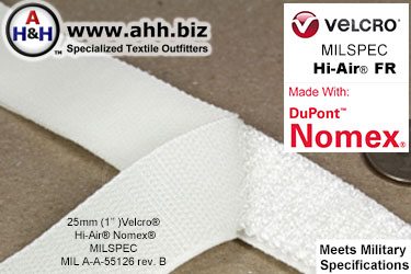 Velcro® Hi-Air® Mil-Spec 25mm Fire Resistant NOMEX®