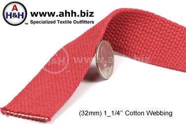 1 1/4 inch Cotton Webbing