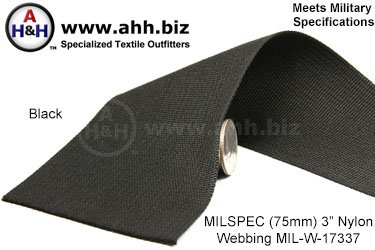 3 inch Nylon Webbing Mil-Spec MIL-W-17337