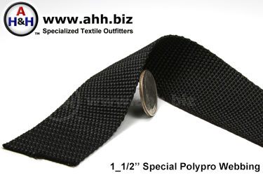 1 1/2 inch Heavy Polypropylene Webbing