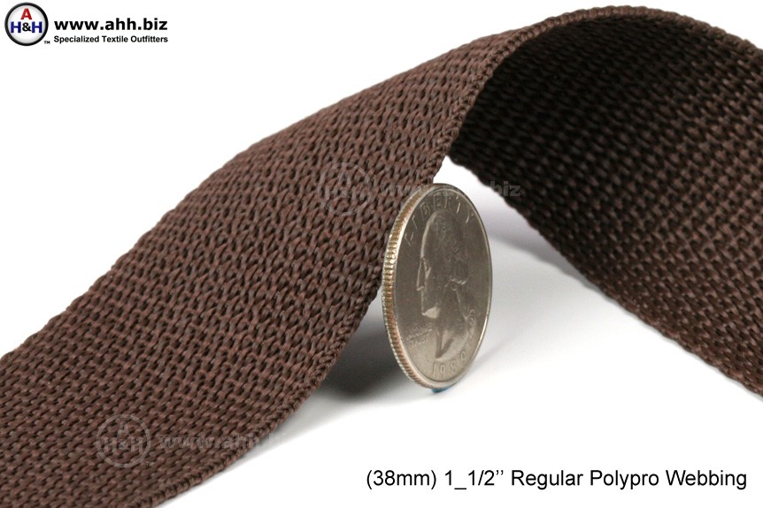 2 Inch Brown Polypropylene Webbing - 2